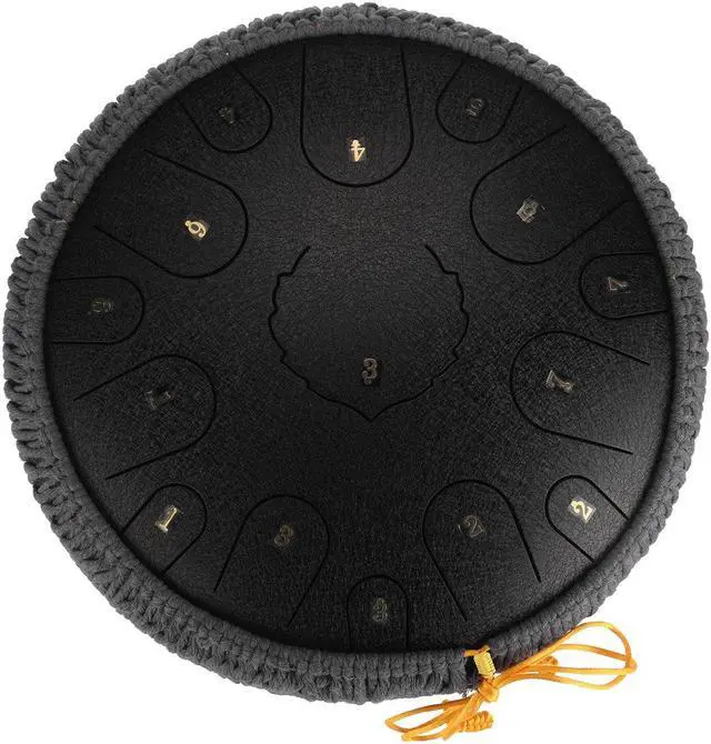 Main image of 14 inch 15 Tone Ethereal Drum Tune Steel Tongue Drum D Key with Drumsticks for Children Music Lovers Beginners