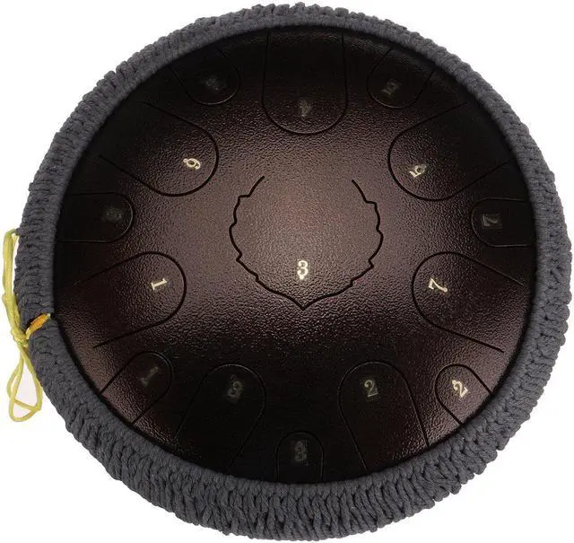 Alt view image 3 of 5 - 14 inch 15 Tone Ethereal Drum Tune Steel Tongue Drum D Key with Drumsticks for Children Music Lovers Beginners