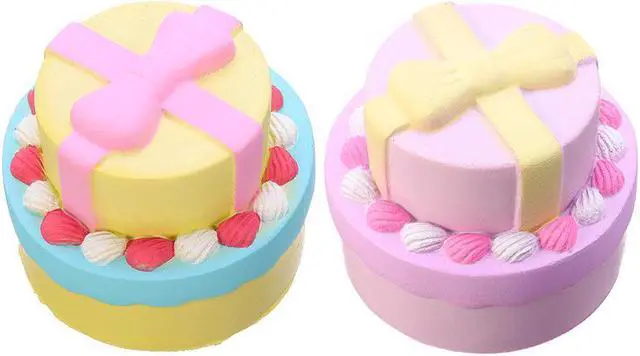 Alt view image 5 of 5 - Double Cake Squishy 9CM Jumbo With Packaging Collection Gift
