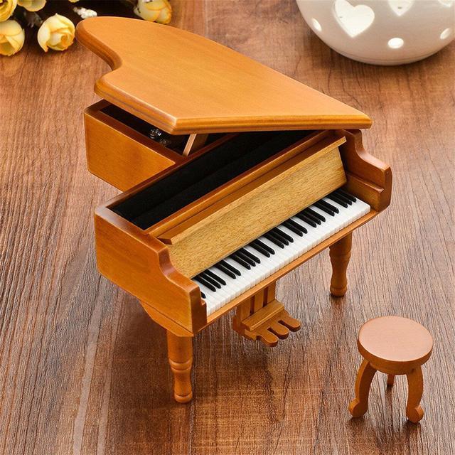 Wooden Mechanical Classical Grand Piano Music Box Collectible Gift Hobbies Fashion Accessories - Newegg.com