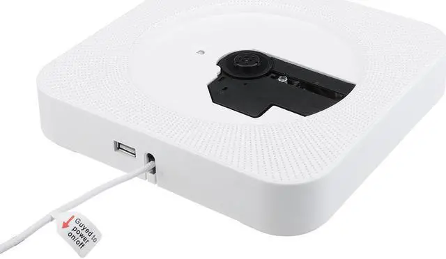 Alt view image 5 of 5 - KC-808 Wall Mounted Bluetooth CD Player Portable Home Audio Box with Remote Control FM Radio Built-in HiFi Speakers MP3