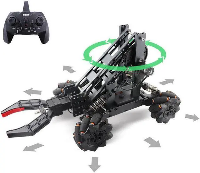 Main image of JK01 2.4G 14CH Memory Program 4WD DIY Assembly Mecha Clamp Manipliator Mecanum Wheel 360° Rotating Suspension Adjustment Omnidirectional Movement Remote Control Car