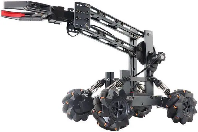 Alt view image 3 of 5 - JK01 2.4G 14CH Memory Program 4WD DIY Assembly Mecha Clamp Manipliator Mecanum Wheel 360° Rotating Suspension Adjustment Omnidirectional Movement Remote Control Car