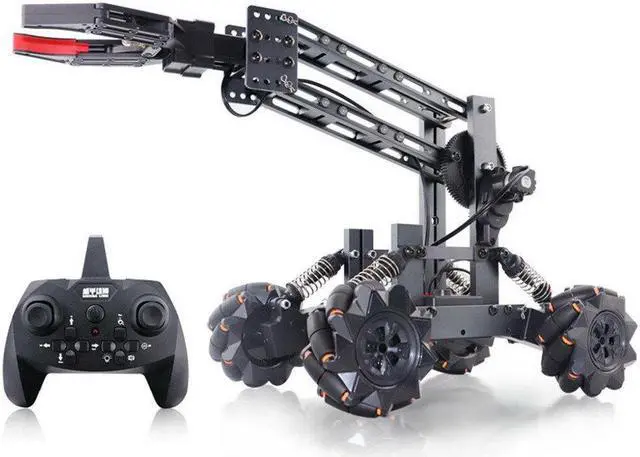 Alt view image 2 of 5 - JK01 2.4G 14CH Memory Program 4WD DIY Assembly Mecha Clamp Manipliator Mecanum Wheel 360° Rotating Suspension Adjustment Omnidirectional Movement Remote Control Car