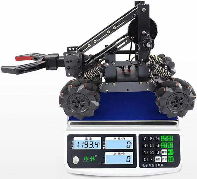 Alt view image 5 of 5 - JK01 2.4G 14CH Memory Program 4WD DIY Assembly Mecha Clamp Manipliator Mecanum Wheel 360° Rotating Suspension Adjustment Omnidirectional Movement Remote Control Car