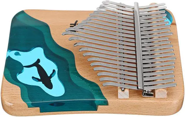 Alt view image 3 of 5 - 17 Keys Solid Wood Kalimba Thumb Piano Finger Percussion Musical Toys With Tuning Hammer