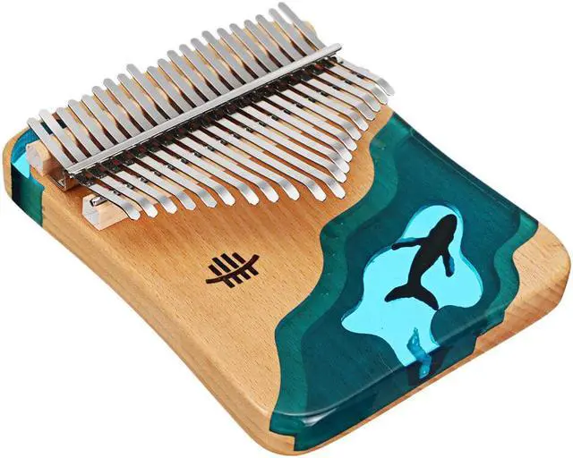 Alt view image 4 of 5 - 17 Keys Solid Wood Kalimba Thumb Piano Finger Percussion Musical Toys With Tuning Hammer