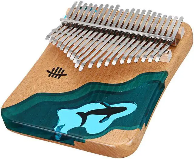 Alt view image 2 of 5 - 17 Keys Solid Wood Kalimba Thumb Piano Finger Percussion Musical Toys With Tuning Hammer