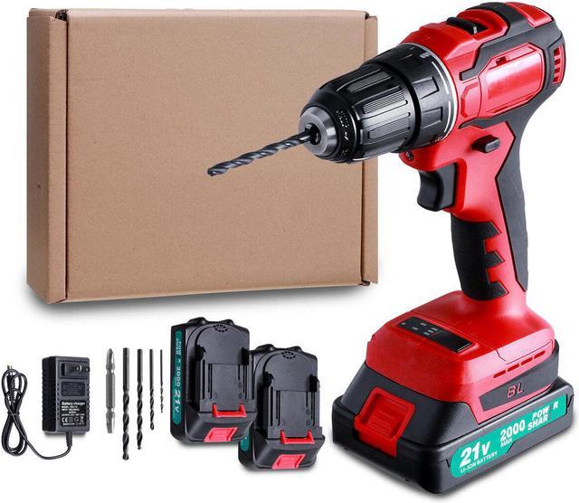 2Speeds Cordless Electric Hammer Drill Cordless Screwdriver 21V