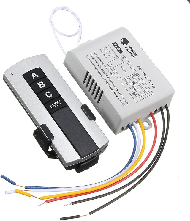 1/2/3 Channel Wireless Wall Lamp Switch Splitter Remote Control ...