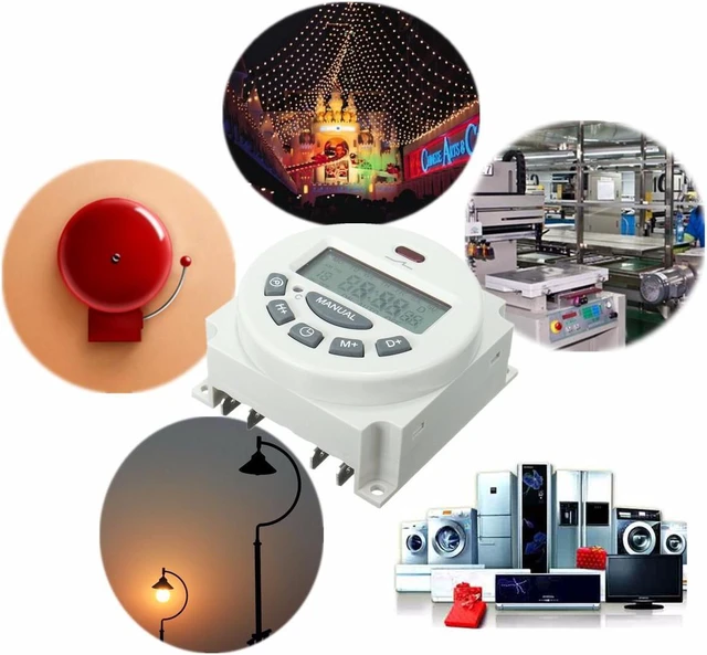L701 12V/110V/220V LCD Digital Programmable Control Power Timer Switch ...