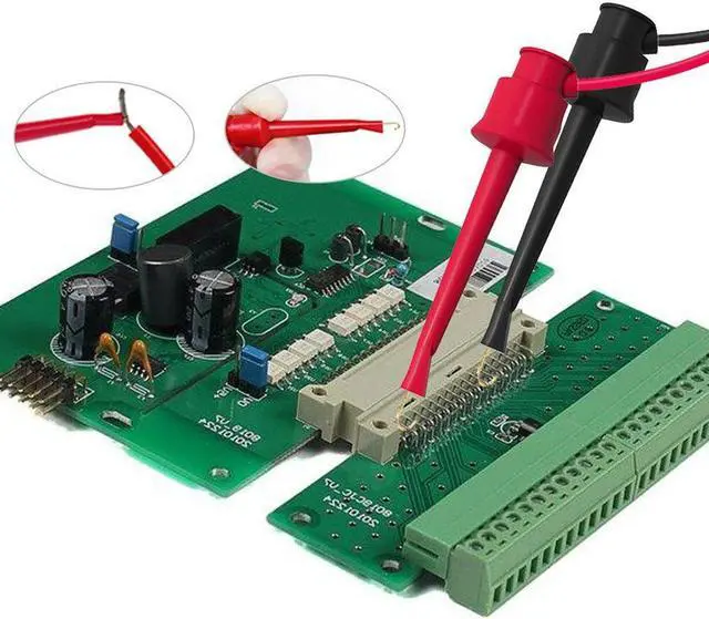 Alt view image 3 of 5 - P1308D Silicone Multimeter Test Leads Kit Replaceable Gold-Plated Precision Sharp Probe Set Alligator Clip Minigrabber