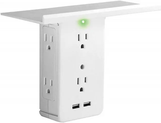 Main image of Multifunction 8 Port 6 Outlet Extenders Surge Electrical Socket Protector Washroom Extenders 2 USB Port