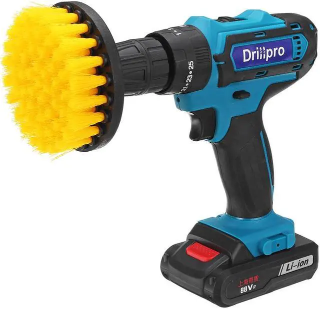 Alt view image 3 of 5 - 11Pcs Electric Drill Cleaning Brush with Sponge and Extend Attachment Tile Grout Power Scrubber Tub Cleaning Brush