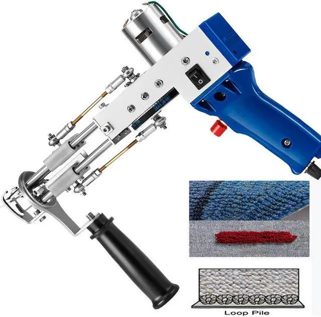 Alt view image 2 of 5 - Cut Pile Tufting Guns Carpet Weaving Flocking Machine Set Hand-Held Electric Punch Needle Looped Pile Rug Tools