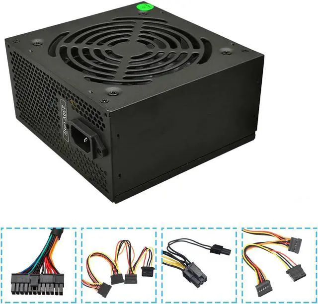 Alt view image 2 of 3 - 650W Power Supply 12cm Fan 8 Pin PCI SATA 12V Computer Power Supply