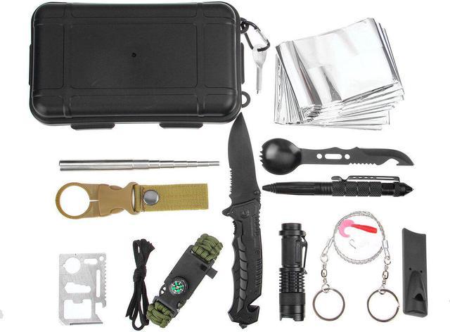 12 in 1 Emergency Survival Kit Outdoor Hiking Camping Tactical Gear Multi Tools  Kit 