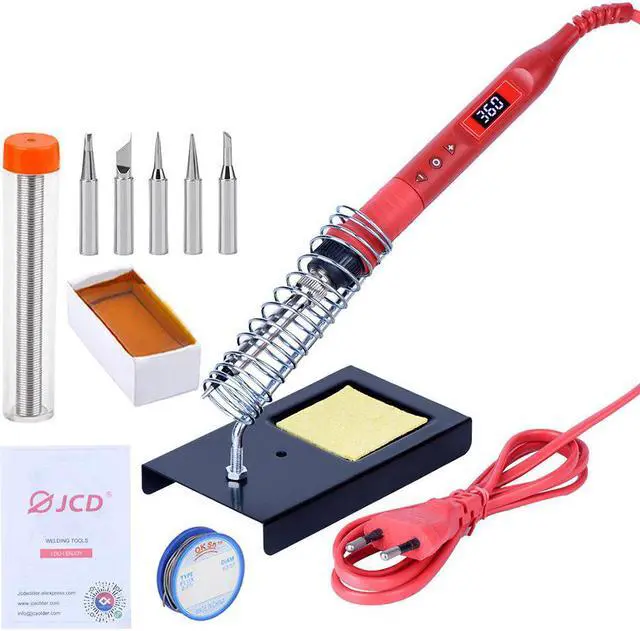 Main image of 908U 100W Soldering Iron Tool Kit 220V/110V 180~500?/356~932? Adjustable Temperature LCD Soldeing Station Welding Repair Tools wiht Soldering Holder Solder Tips