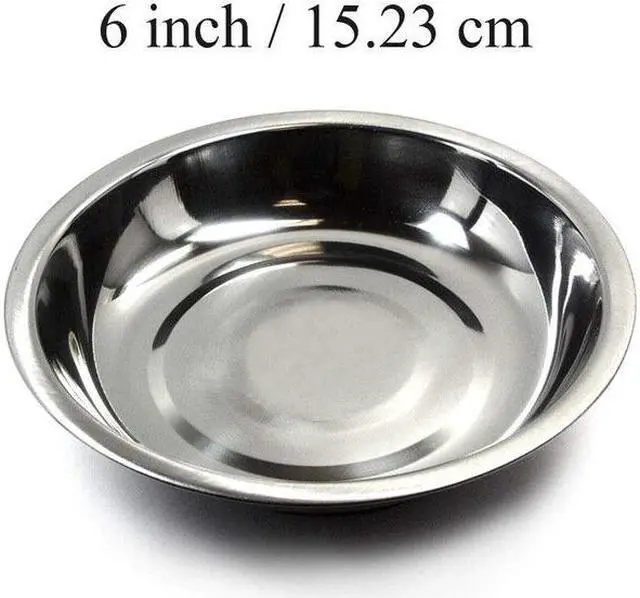 Main image of 3/4/6 Inch Circle Stainless Steel Magnetic Parts Bowl Tool Tray Nuts Bolts Screws Part Tray Magnetic Parts Plate Silver