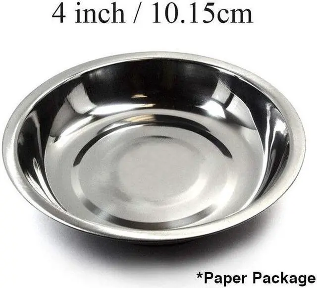 Alt view image 2 of 5 - 3/4/6 Inch Circle Stainless Steel Magnetic Parts Bowl Tool Tray Nuts Bolts Screws Part Tray Magnetic Parts Plate Silver