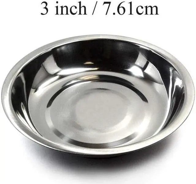 Alt view image 4 of 5 - 3/4/6 Inch Circle Stainless Steel Magnetic Parts Bowl Tool Tray Nuts Bolts Screws Part Tray Magnetic Parts Plate Silver