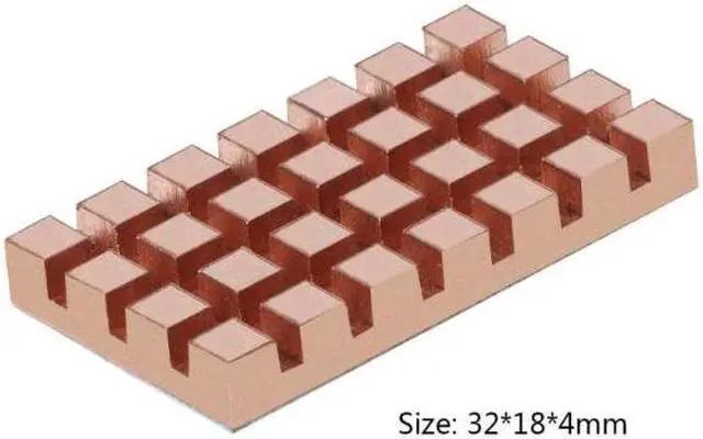 Main image of 32x18MM M.2 SSD 2260 NGFF 2242 Computer Laptop Solid Hard Disk Ultra-thin Copper Fin Cooling Cooler Silent Heat Sink Radiator