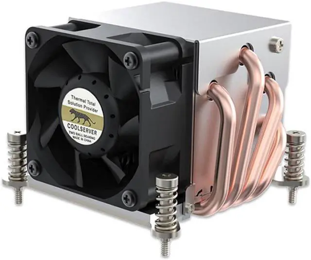 Alt view image 5 of 5 - R63 4 Heatpipe 2U Server CPU Cooler Workstation Computer Cooling Fan for Intel LGA2011 1700 115X  AM4