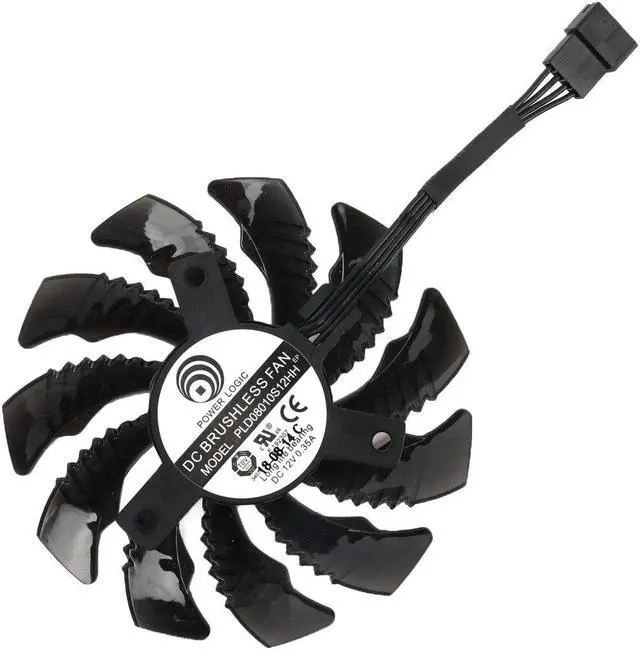 Alt view image 4 of 5 - 78MM Cooler Fan Replacement For Gigabyte Radeon RX 5500 5600 5700 XT Graphics Video Card Cooling T128010SU PLD08010S12HH