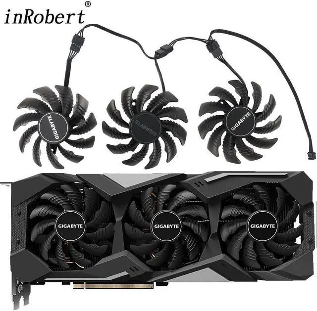 Alt view image 5 of 5 - 78MM Cooler Fan Replacement For Gigabyte Radeon RX 5500 5600 5700 XT Graphics Video Card Cooling T128010SU PLD08010S12HH