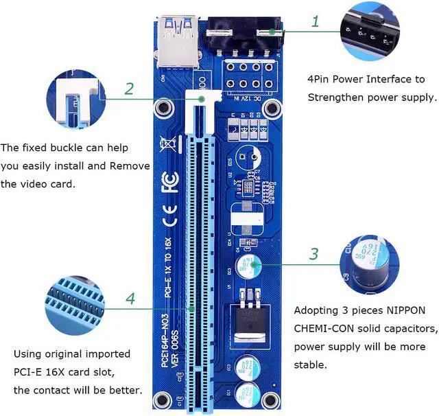 Alt view image 3 of 7 - 2021 New Mini PCI-E To PCI Single Slot Adapter PCIE To PCI Conversion Card ASM1083 USB 3.0 To 15Pin SATA Interface