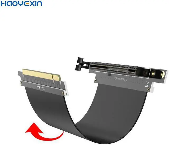 Alt view image 3 of 4 - Cable PCI Express 16x Flexible Cable Card High Speed Extension Port Adapter  Card PCIe 3.0 X16  For Mining