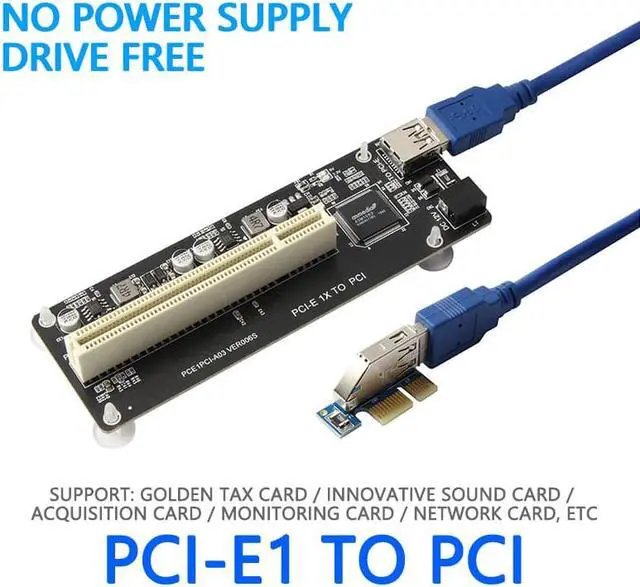 Alt view image 7 of 7 - 2021 New Mini PCI-E To PCI Single Slot Adapter PCIE To PCI Conversion Card ASM1083 USB 3.0 To 15Pin SATA Interface