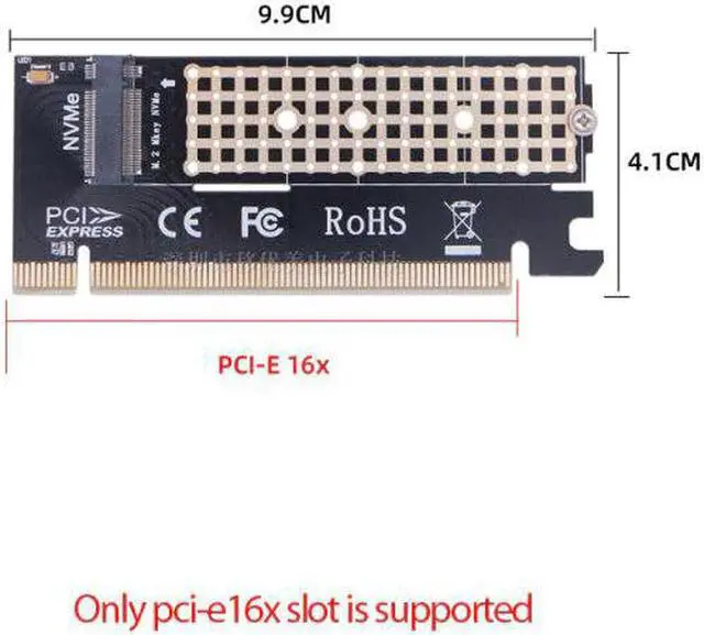 Alt view image 5 of 7 - Adapter M.2 NVME PCIE To M2 Adapter SSD M2 NVME PCI Express X4 X8 X16 Adapter M.2 PCIE SSD PCI-E M.2 Adapter Add On Card