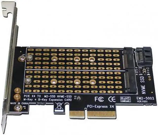 Main image of NVME Add On Card PCIE to M2/ Adapter SATA NGFF PCIe NVMe M Key B Key M+B Key SSD to PCI-E 3.0 X4 Expansion Card