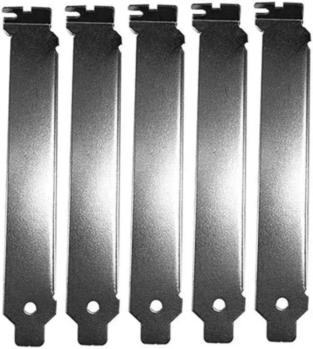 Alt view image 2 of 5 - 5PCS Black Hard Metal Steel PCI Slot Covers Bracket with Screws Full Profile Expansion Dust Filter Blanking Plate for PCI