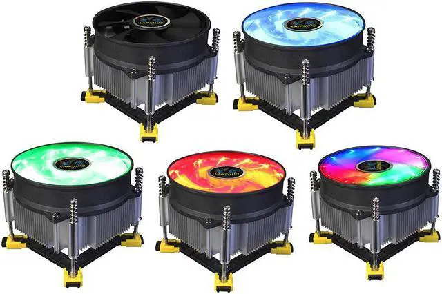 Alt view image 2 of 5 - 9cm 4 Pin PC Computer Cooling CPU Cooler Fan Mute Copper Core PWM Radiator Heatsink for Intel LGA 115X/1200/1356/1366