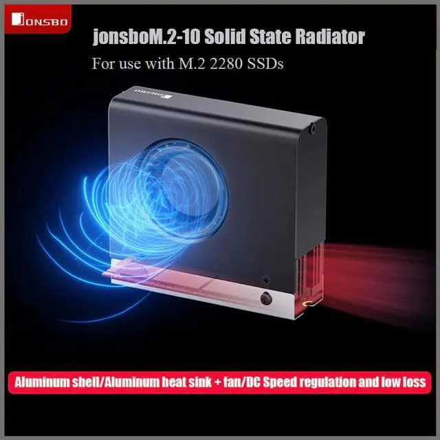 Alt view image 5 of 5 - M.2-10 Solid State Drive Radiator Low Noise Fan SSD Vest NVME Cooling M.2 Desktop Computer Mute 2280 Solid State Drive