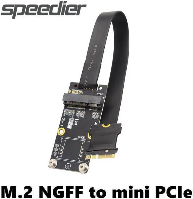 Alt view image 5 of 5 - PCIe Gen3 x1 x16 Riser Card To M.2 Key A.E. Extension Cable mPCIe PCI-E 1X 16X To NGFF M2 WiFi A.E.Key Slot Adapter Cable