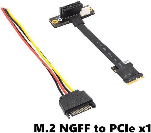 Alt view image 3 of 5 - PCIe Gen3 x1 x16 Riser Card To M.2 Key A.E. Extension Cable mPCIe PCI-E 1X 16X To NGFF M2 WiFi A.E.Key Slot Adapter Cable