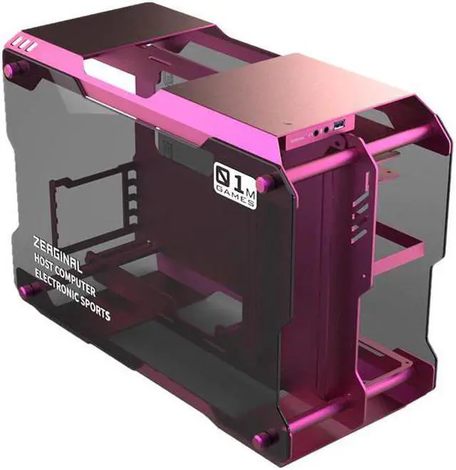 Alt view image 3 of 5 - Water Cooling Computer Case MATX ITX Gaming Gamer Grape Pot DIY Loop Full Aluminum,PC Gamer DIY Gamer Cabinet,ZC-01M