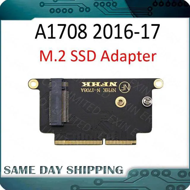 Alt view image 5 of 5 - A1708 SSD Adapter NVMe PCI Express PCIE to NGFF M2 SSD Adapter Card M.2 SSD for Apple Macbook Pro Retina 13" A1708 2016 2017