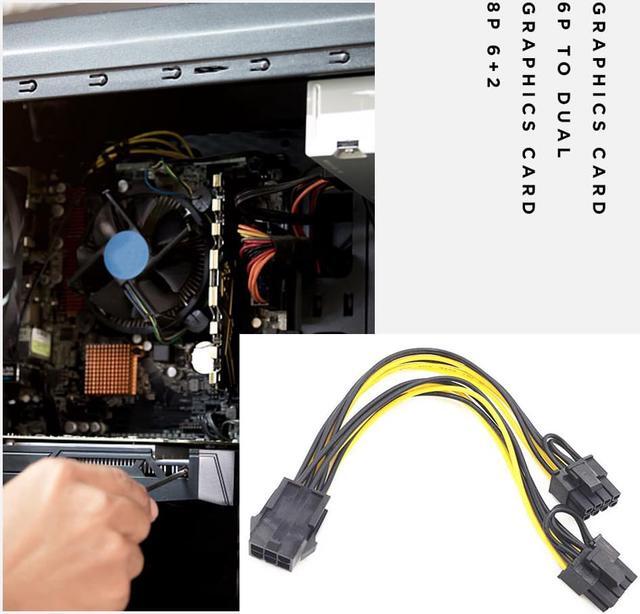 Alt view image 2 of 6 - 10pcs PCI-E 6-pin to Dual 6+2-pin Power Splitter Cable BTC Motherboard Graphics Card PCI Express GPU Adapter Supply Cable