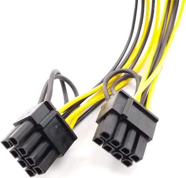 Alt view image 3 of 6 - 10pcs PCI-E 6-pin to Dual 6+2-pin Power Splitter Cable BTC Motherboard Graphics Card PCI Express GPU Adapter Supply Cable