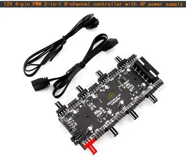 Main image of AURA 12V 4 pin5V 3 pin A W Cable Splitter Hub Case w/ Tape & Extension Cable Adapter LED Strip Light PC  Fan Cooler
