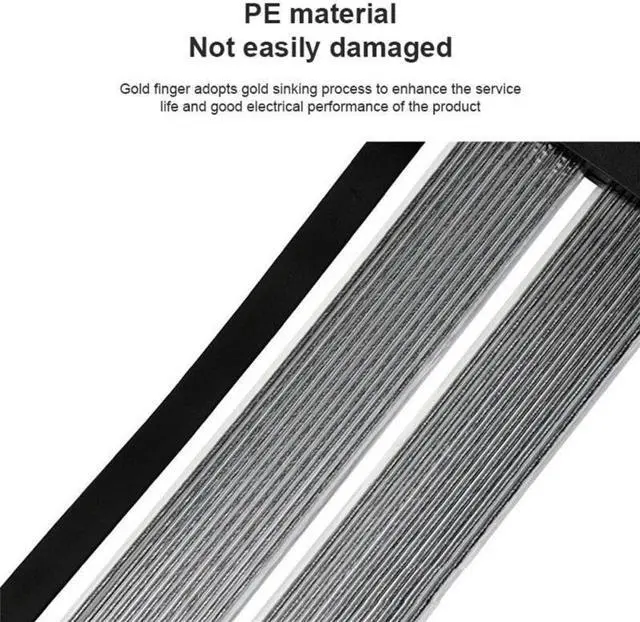 Alt view image 4 of 5 - Riser Card Adapter PCIE PCI Express 16X 4.0 Extension Cable Flexible Ribbon Adapter Right Angle Flat Angle Connector