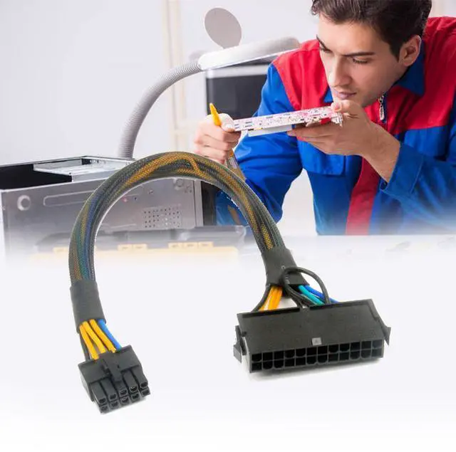 Alt view image 5 of 5 - 30CM Power Supply Cable Cord 18AWG Wire ATX 24 Pin 10 Pin To Adapter Motherboard For Cable M0L5