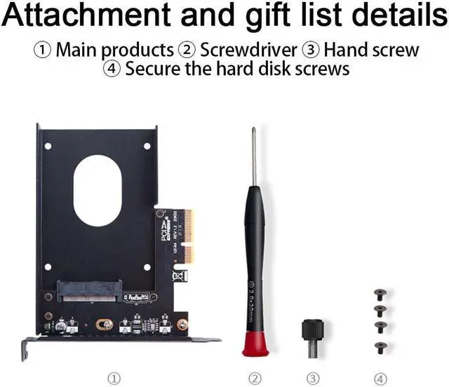 Alt view image 2 of 5 - 2021 U.2 To PCIe Adapter PCI-E Riser 4.0 X 4 U.2 SFF-8639 Adapter NVMe PCIe SSD Expansion Card Riser Card Dropshipping
