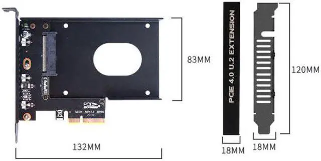 Main image of 2021 U.2 To PCIe Adapter PCI-E Riser 4.0 X 4 U.2 SFF-8639 Adapter NVMe PCIe SSD Expansion Card Riser Card Dropshipping