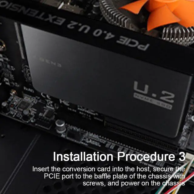 Alt view image 4 of 5 - 2021 U.2 To PCIe Adapter PCI-E Riser 4.0 X 4 U.2 SFF-8639 Adapter NVMe PCIe SSD Expansion Card Riser Card Dropshipping