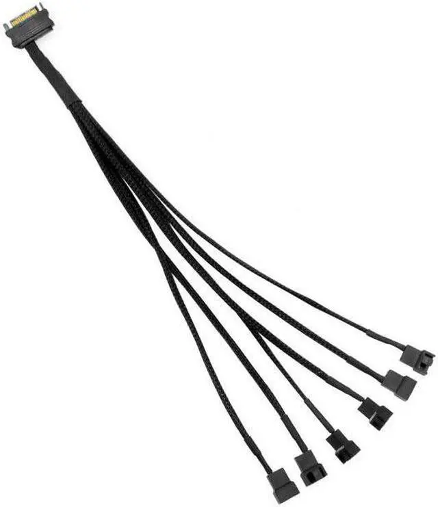 Main image of Laptop SATA 15 Pin to 3 Pin 4 Pin Cooling Fan Cable 30cm  Mainboard CPU Fan Adapter Connectors Cable